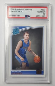 Luka Doncic Donruss Rated Rookie PSA 10 Basketball Card