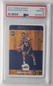 Donovan Mitchell Panini Hoops Rookie Basketball Card 2017 PSA 10
