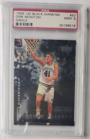 Dirk Nowitzki Rookie 1998 UD Black Diamond PSA 9 Basketball Card