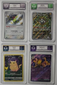 Lot of 4 Pokemon Cards featuring Pikachu