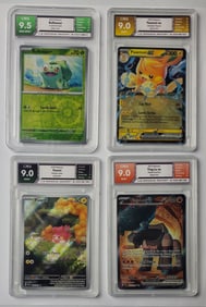 Lot of 4 Pokemon Cards featuring Bulbasaur