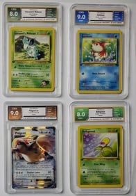 Lot of 4 Pokemon Cards featuring Giovanni's Nidoran