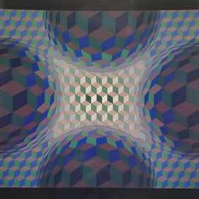 Victor Vaserely, CHEYT-STRI-TON, 1971-73 Framed