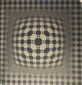 Victor Vaserely, Brown and gold pattern