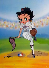 Fleischer, 'Betty Boop - MLB Minnesota Turins Pin-Up', Limited Edition Animation Cel