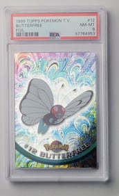 Butterfree 1999 Topps Pokemon Foil Card PSA 8