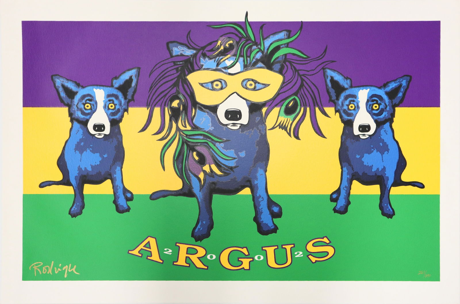 George Rodrigue, Argus, Signed Limited Edition Framed Silkscreen, 2002