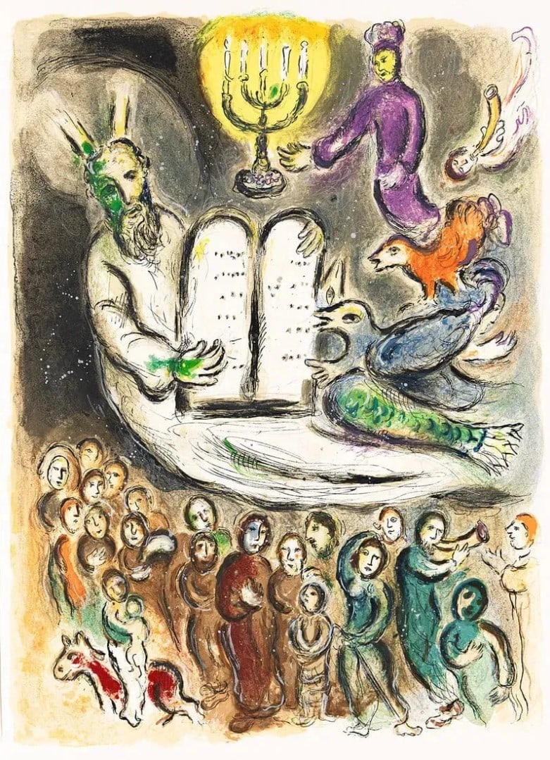 Marc Chagall, 'Moses and the Serpent' original lithograph from The Story of the Exodus (1 of 1)