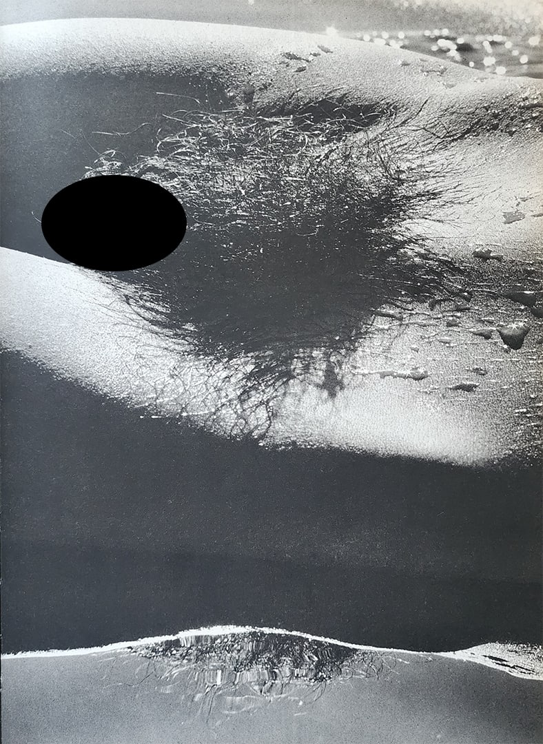 Lucien Clergue, 'The Beginning' 1973: Photographer: Lucien Clergue (France, 1934 - 2014) - renowned French photographer with a diverse body of work, he is perhaps best known for his dynamic female nude studies in and around water which of