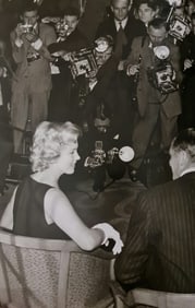 Marilyn Monroe, in London for the shooting of The Prince and the Showgirl, 1956