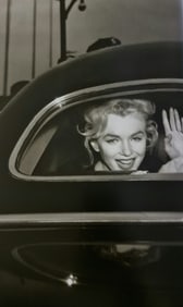 Marilyn Monroe, leaving Idlewild Airport on their arrival from London