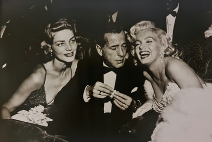 Marilyn Monroe, with Lauren Bacall and Humphrey Bogart, 1953