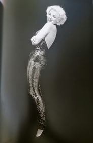 Richard Avedon, Marilyn Monroe posing for the Christmas edition of LIfe, 1958