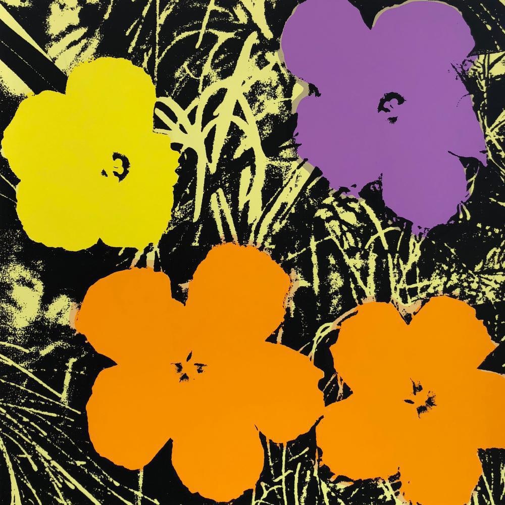 Andy Warhol Original Screenprint, Sunday B Morning Flowers 11.68 (1 of 1)