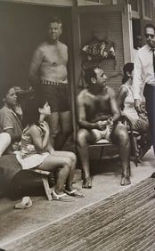 Terry O'Neill, Sinatra With His Stand In (Front)And His Protective Escorts Arriving On Location In