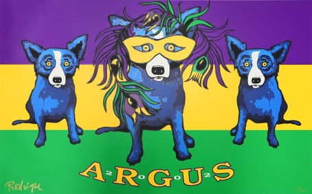 George Rodrigue, Argus, Signed Limited Edition Framed Silkscreen, 2002