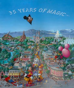 Charles Boyer, '35 Years of Magic', Signed Limited Edition Disneyland Lithograph, 1990