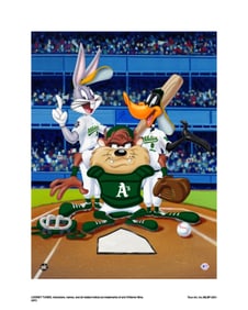 Warner Bros, Looney Tunes, Bugs, Daffy & Taz, "At The Plate, Oakland A'S"