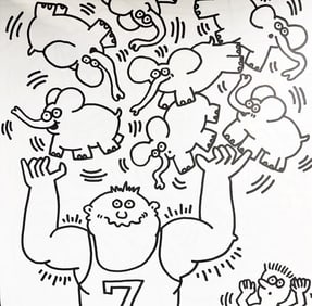 Keith Haring, Untitled VII, Limited Edition Lithograph, 1985
