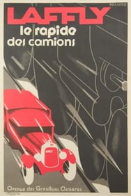 Original 2nd Edition Vintage Poster Laffly