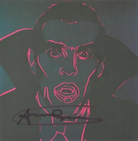 Andy Warhol (1928-1987), 'Myths Suite - Dracula', Hand Signed Invitation, 1981