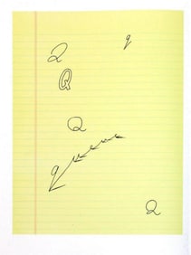 David Hockney, Letter Q - Framed Lithograph