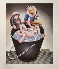 Yuval Mahler 'Aquarius' From The Zodiac Suite, Signed Limited Edition Lithograph