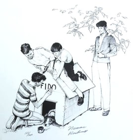 Norman Rockwell, 'Fido's House', Signed Limited Edition Lithograph, 1973