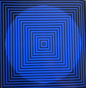 Victor Vaserely, Blue and black circles