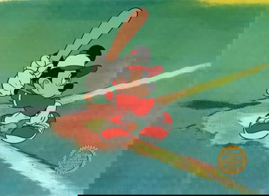 Disney, 'Mickey Mouse Plays Baseball', Limited Edition Animation Cel