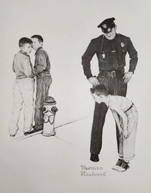 Norman Rockwell, Kind Police Officer - 1960