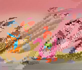 Hanna-Barbera, Flintstone's - Fred, Wilma & Pebbles , Limited Edition Animation Cel