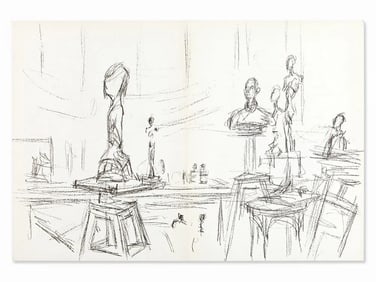 Alberto Giacometti 'The Studio' original lithograph, 1961