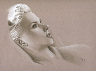 Adam Braun 'Scarlett Johansson' Signed pigments print