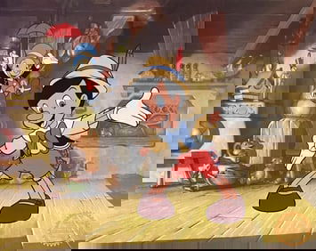 Disney, Pinocchio & Jiminy Cricket, Limited Edition Animation Cel