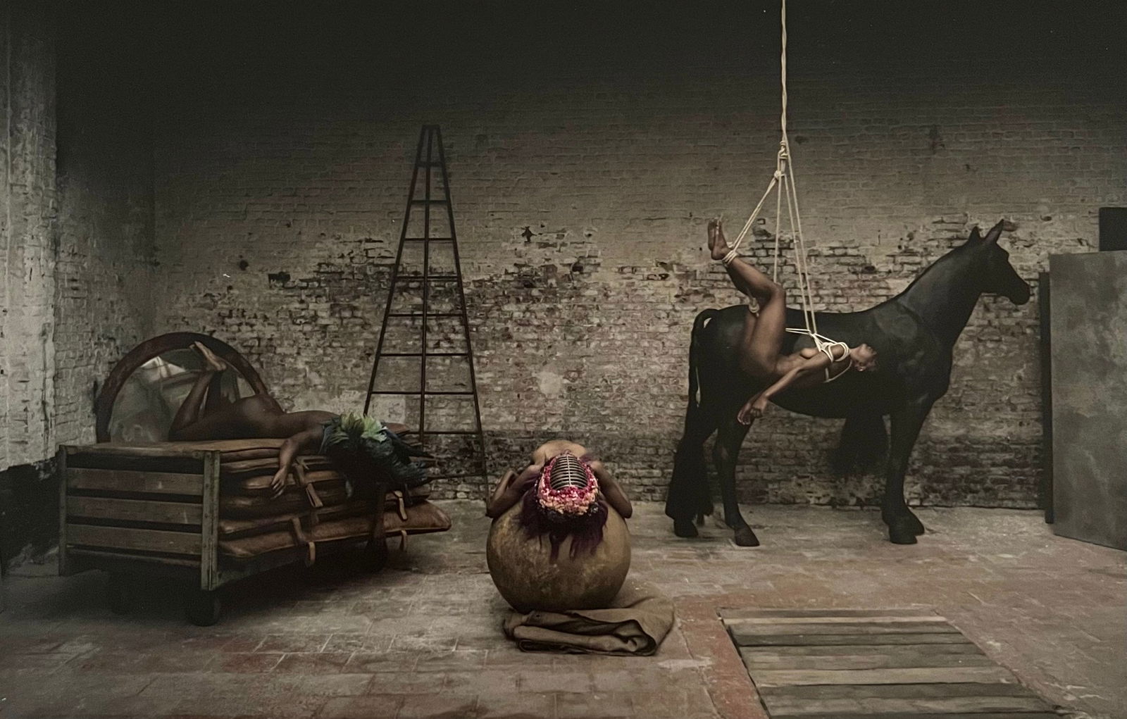 Marc Lagrange, Ligotage, 2000's: Photographer: Marc Lagrange was a Belgian photographer known for his nude portraits of female figures. Lagrange created dream-like and fantastical narrative pictures populated by beautiful nudes that