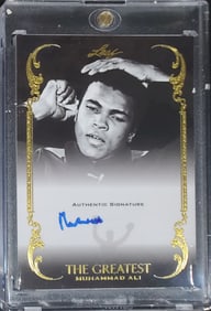 Muhammad Ali, Hand-Signed 1 of 1 Boxing Sports Gold Leaf Card, 1993