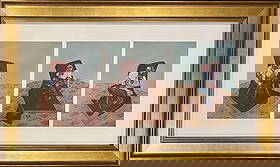 Francis Bacon 'Three Studies for Portrait of Lucian Freud' lithograph 1966: Lithograph on velin paper. Inscription: Unsigned and unnumbered. Good condition. Notes: From Derrière le miroir, N° 162. Published by Aime Maeght, editeur, Paris; printed by editions Pierre à Feu,