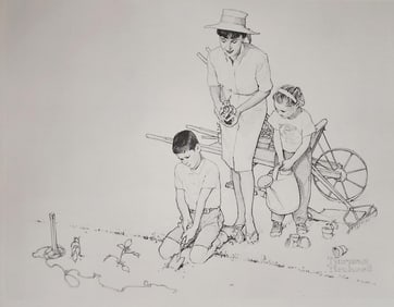 Norman Rockwell, Planting A Garden - 1962