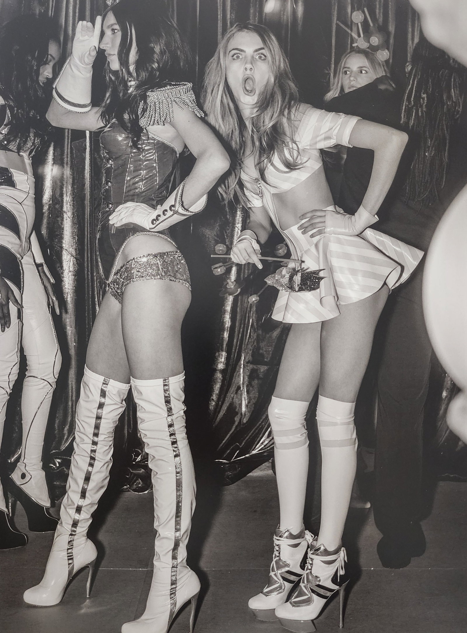 Russell James, Super models, Behind the scenes, 2017: Artist/Photographer: James Russell Title/Subject: Super models, Behind the scenes Type Of Print: Authentic Sheet Fed Photogravure/Heliogravure. Date Of Print: 2017 Paper: Medium weight, satin/matte fi