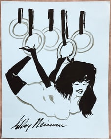 LeRoy Neiman, Playboy Femlin - Olympics, Original Drawing