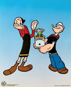 Hearst Corp, Popeye & Olive Oil - Flowers For his Girl, Limited Edition Animation Cel