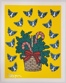 George Rodrigue, Blue Dog - 'High On Sugar' Hand Signed Silkscreen