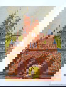 Charles Boyer, 'Footsteps' - Sleeping Beauty's Castle, Signed Limited Edition Disneyland Lithograph,