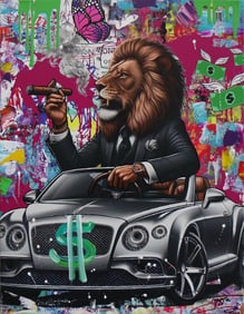 Jozza, Cool Ride', Original Pop Art Canvas Painting, 2024, 30"x24"