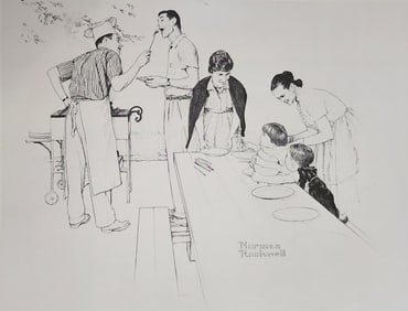 Norman Rockwell, 'Cookout', American Family Life Porfolio Lithograph, 1961