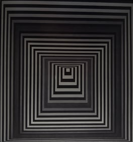 Victor Vaserely, Grey and black line pattern