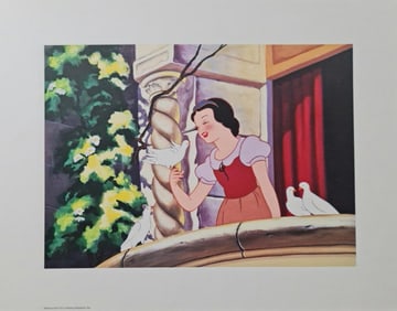 Disney, Snow White And The Seven Drawfs, 'Balcony View', Exclusive Lithograph, 2001