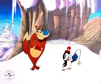 Universal Studios, Chilly Willy The Penguin & Smedly, Limited Edition Animation Cel