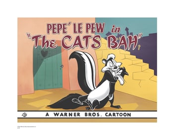 Warner Bros, Looney Tunes, Pepe Le Pew, "The Cats Bah"  Colored